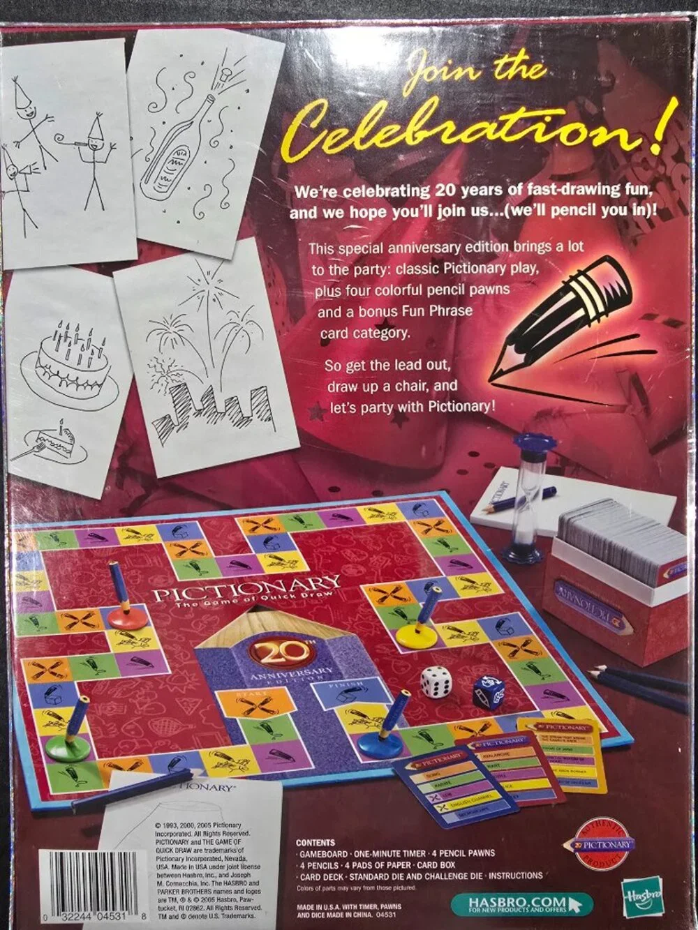 Pictionary The Game of Quick Draw 20th Anniversary Edition